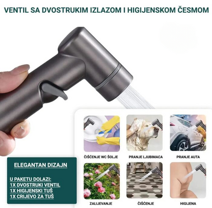 HIGIJENSKI TUŠ + VENTIL SA DVOSTRUKIM IZLAZOM